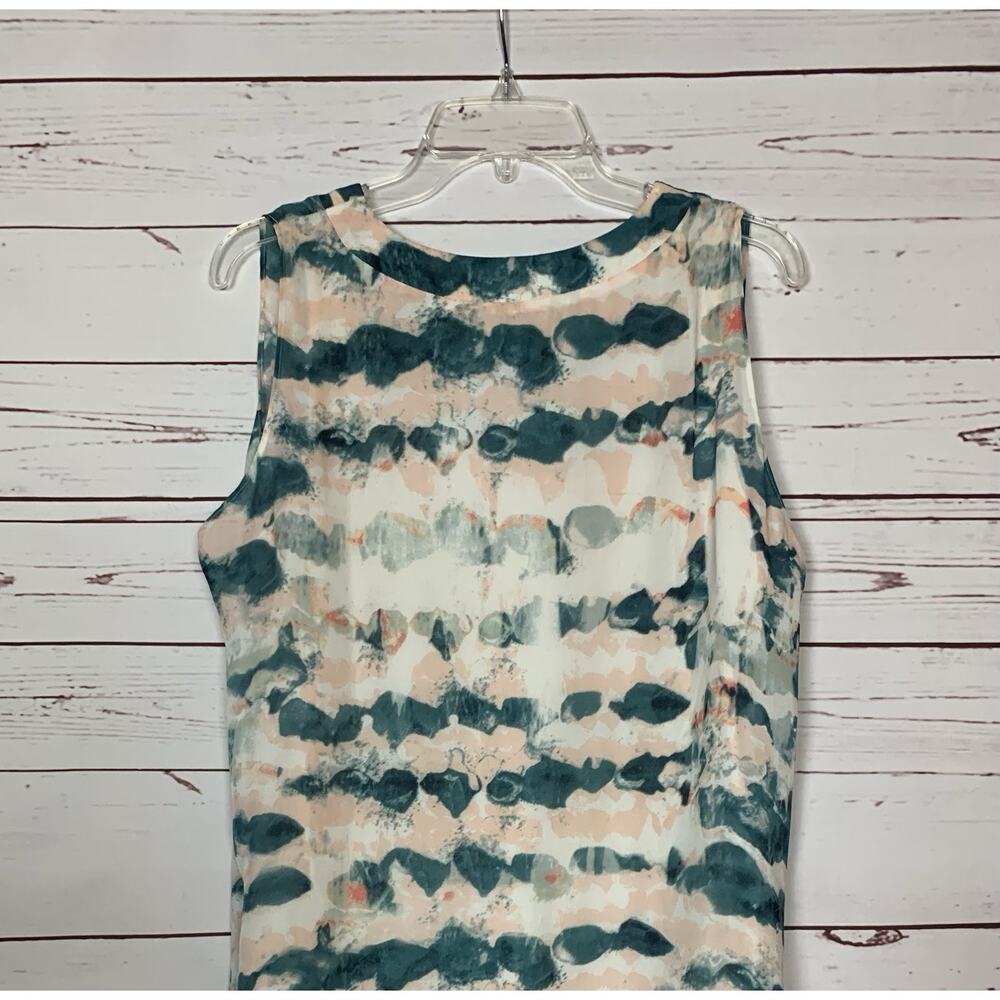Cabi Women’s M Medium Gelato Watercolor Layered Sleeveless Spring Summer Top - Picture 9 of 13
